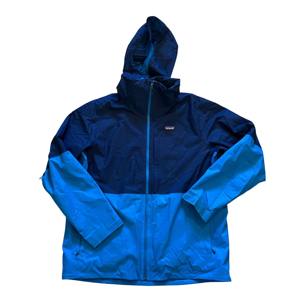 Patagonia Worn Wear Mens XXL Blue Technical Ski Jacket RECCO Shell Hooded
